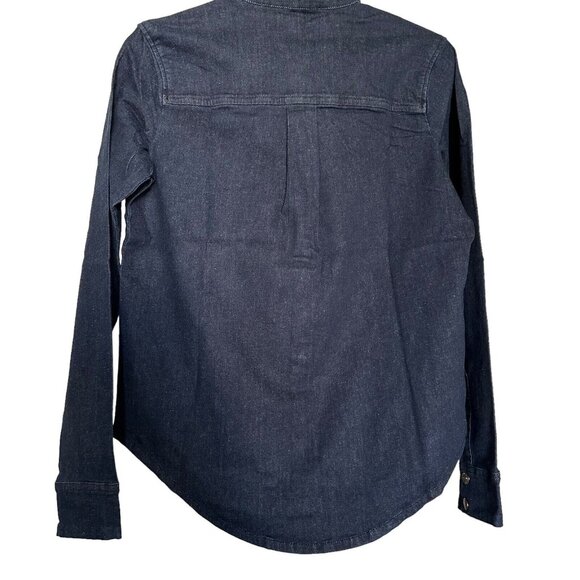 Anatomie Womens True Denim Larissa Indigo Blue Shacket Top M Long Sleeve Top NWT - Picture 3 of 10